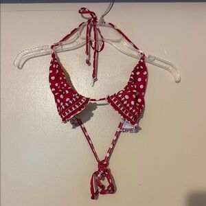 Juicy Couture Red Polka Dot Bikini Top